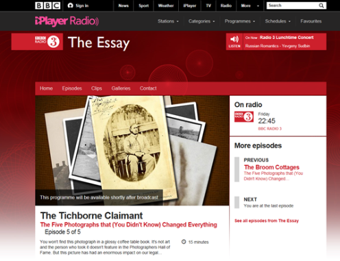 Jennifer Tucker 'The Tichborne Claimant' BBC Radio 3